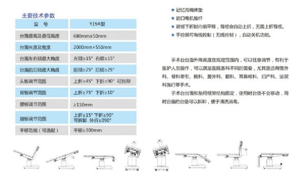 Y19A型 电动综合手术床